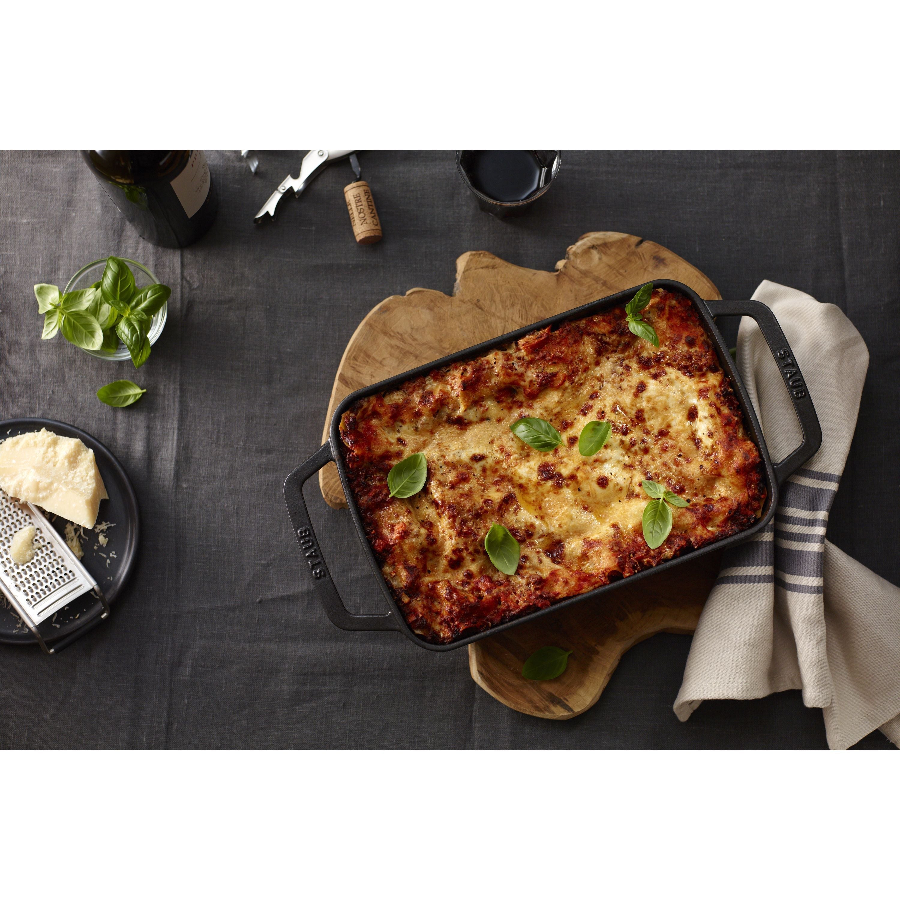 STAUB Specialities 3 L Cast Iron Rectangular Roasting And Baking Pan, Black-3