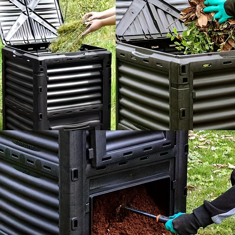 Square Compost Bin with Lid-1
