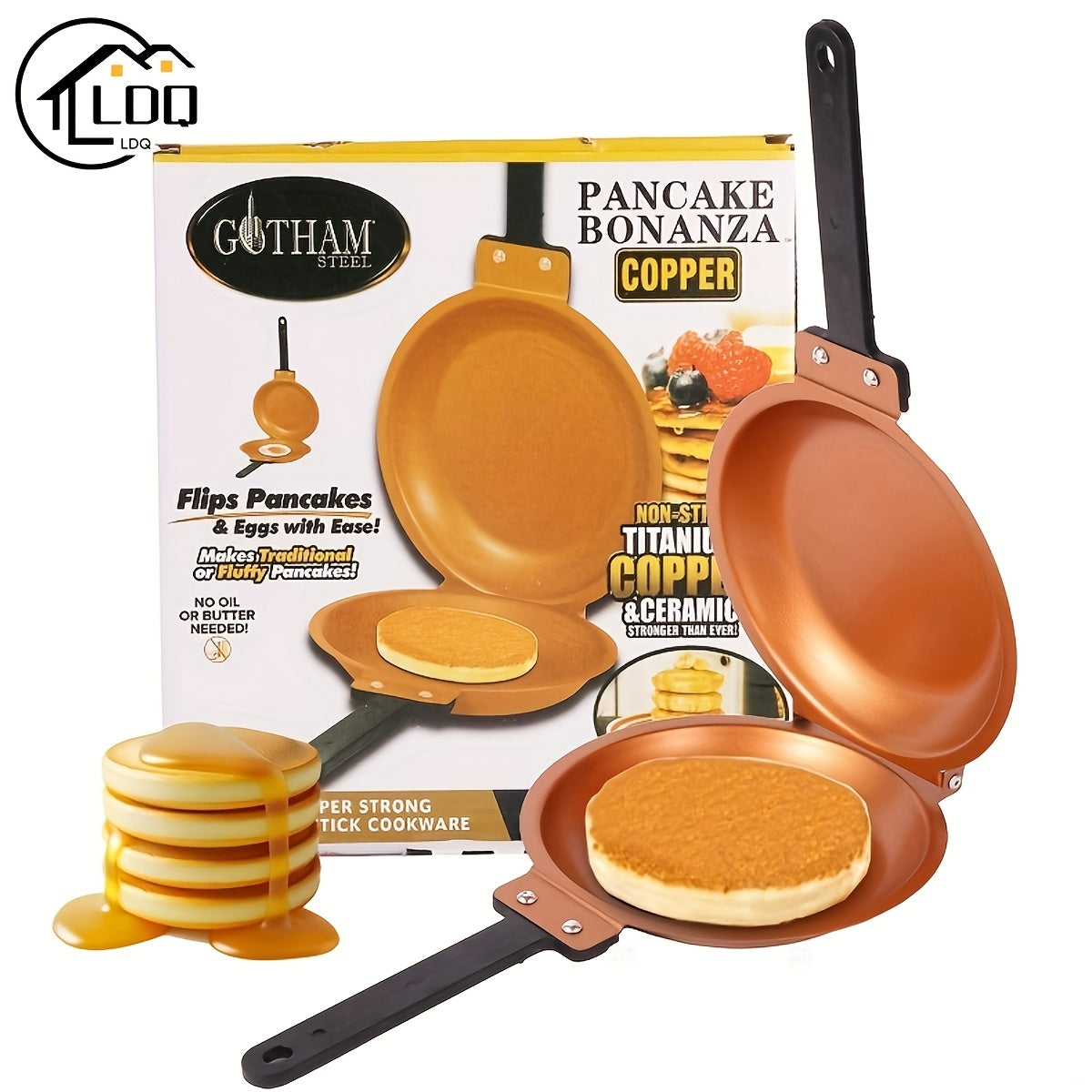 Deluxe Copper Titanium Pancake & Omelette Pan-4