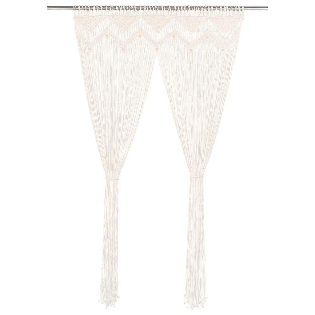 Vidaxl curtain macrame 140x240 cm cotton-0