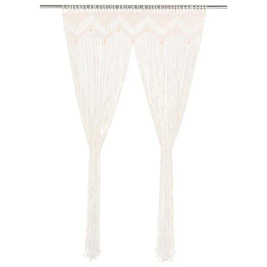 Vidaxl curtain macrame 140x240 cm cotton-0