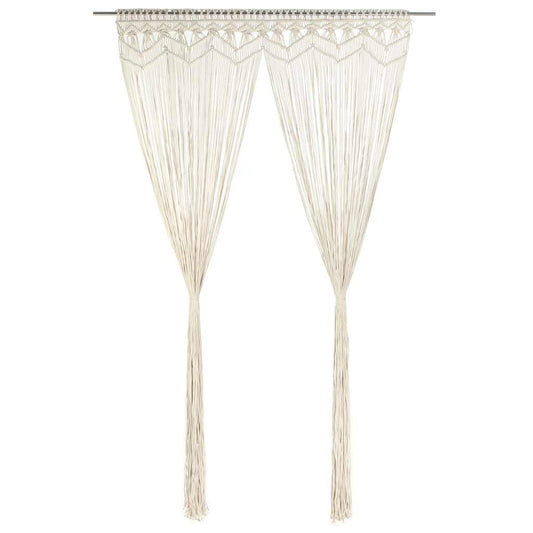 Vidaxl curtain macrame 140x240 cm cotton-0
