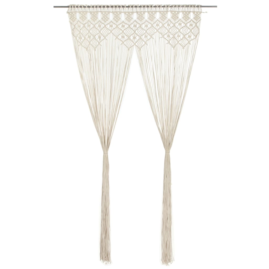 Vidaxl curtain macrame 140x240 cm cotton-0