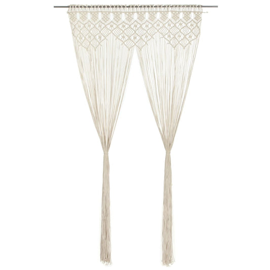 Vidaxl curtain macrame 140x240 cm cotton-0
