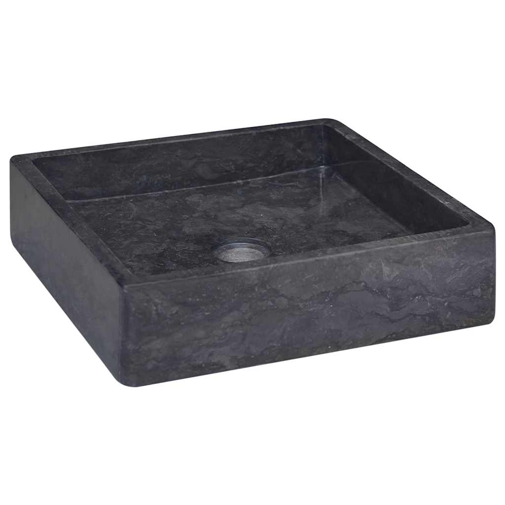 Vidaxl sink 40x40x10 cm marble black-0