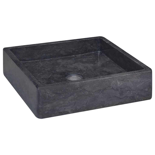 Vidaxl sink 40x40x10 cm marble black-0