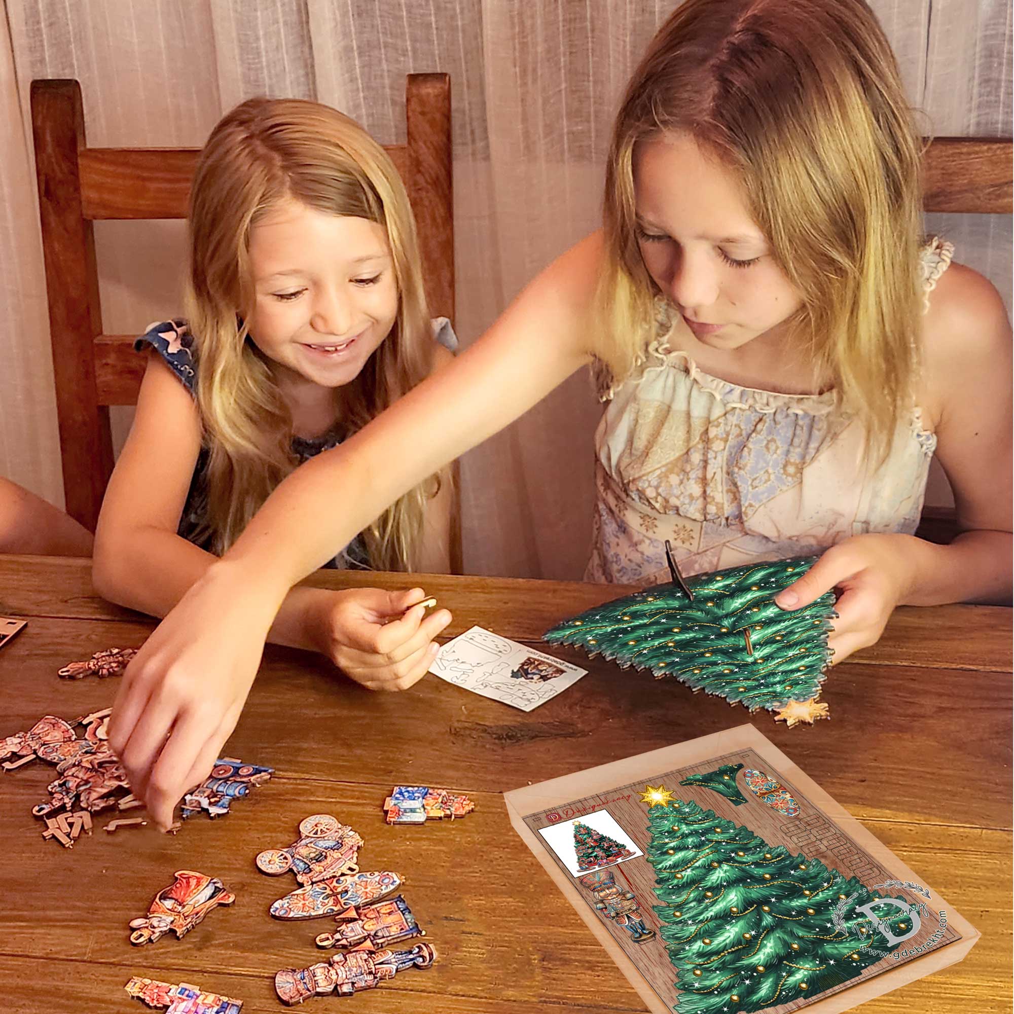 Christmas Birds Christmas Tree Eco Wood Set by G.DeBrekht Christmas Decor - 8091511-4