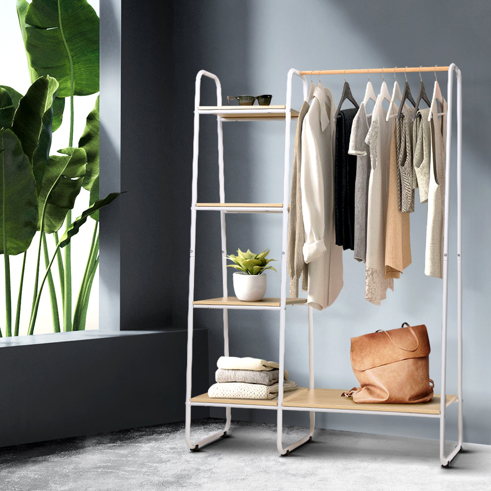 Artiss Wardrobe Clothes Rack Airer Coat Stand 150cm-0
