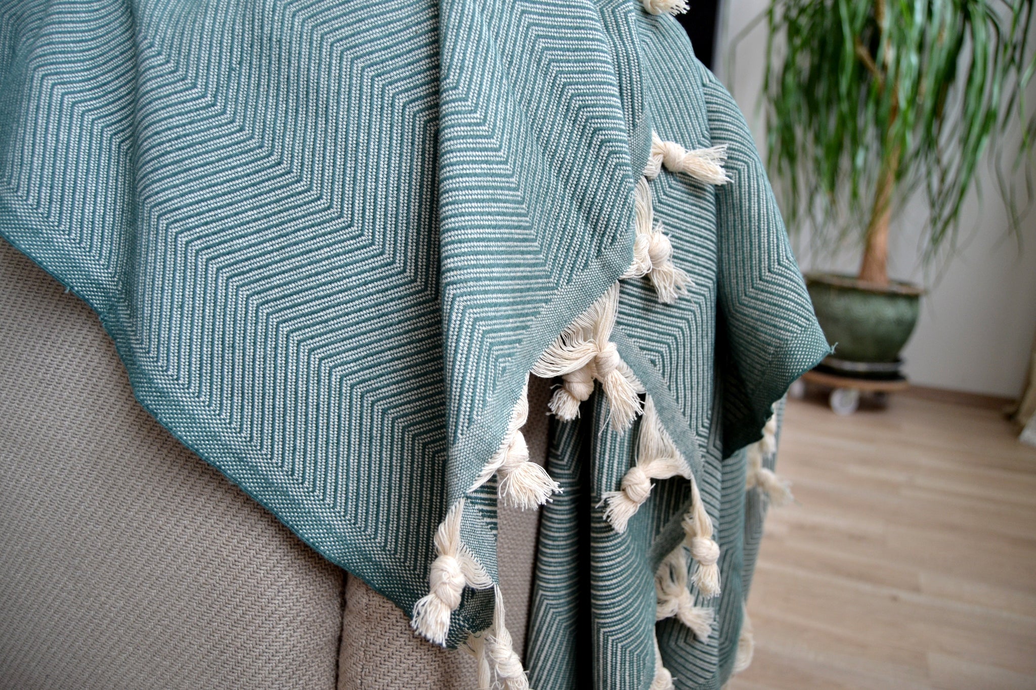 Handgewebte Decke 