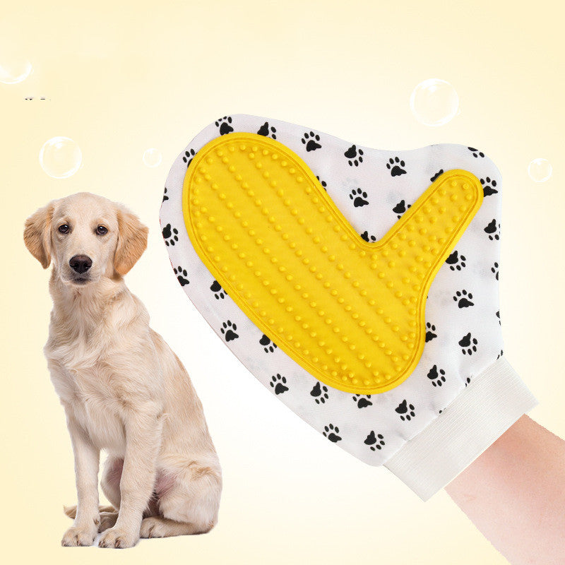 Gentle Silicone Pet Grooming Glove-3