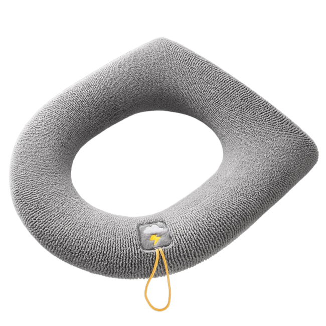 Winter Warm Toilet Seat Cover Closestool Mat 1Pcs Washable Bathroom Accessories Knitting Pure Color Soft O-shape Pad Bidet Cover-0