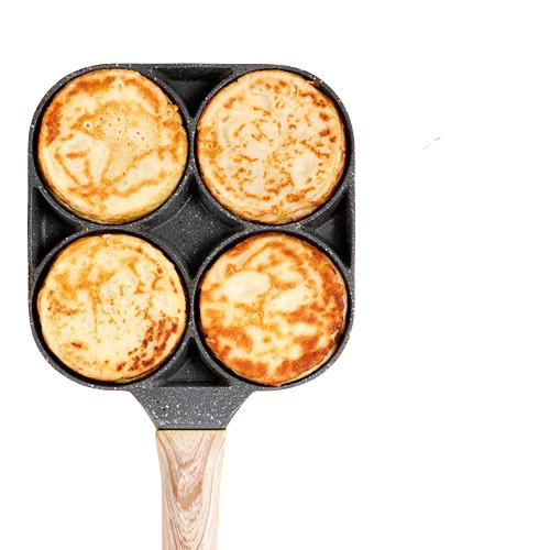 Four-hole Frying Pot Pan Thickened Omelet Pan Non-stick Egg Pancake Steak Pan Cooking Egg Ham Pans Breakfast Maker Cookware-0