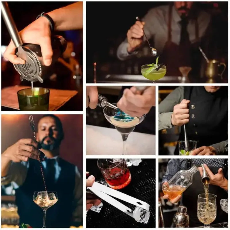 NNEOBA Stainless Steel Cocktail Shaker Mixer Set-1