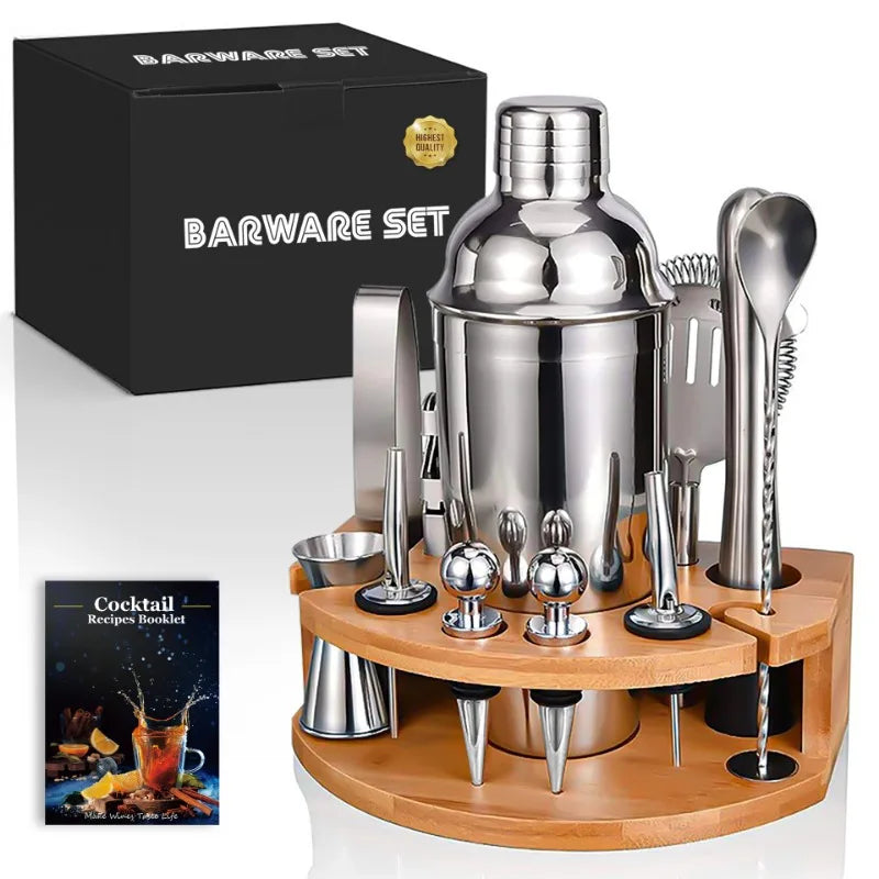 NNEOBA Stainless Steel Cocktail Shaker Mixer Set-2