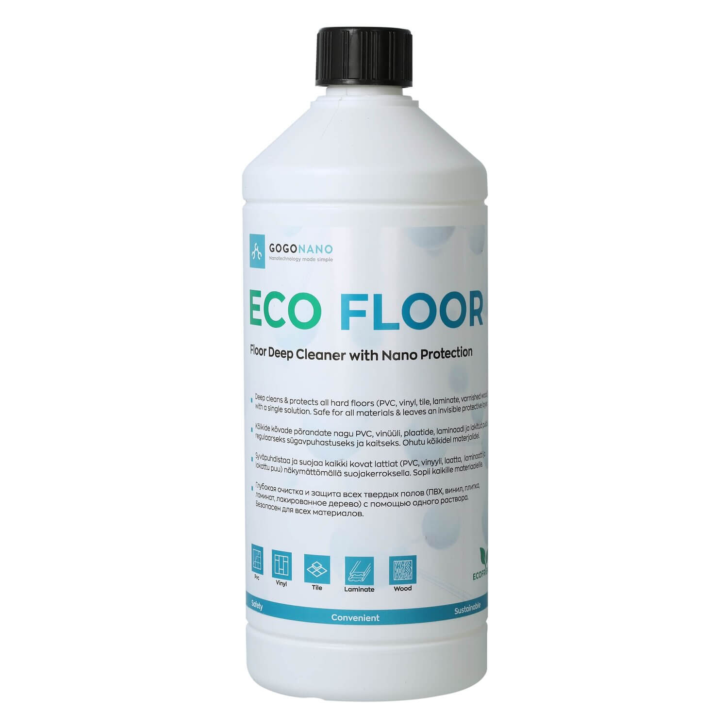 Natural Floor Cleaner EcoFloor, 1L Single product-0