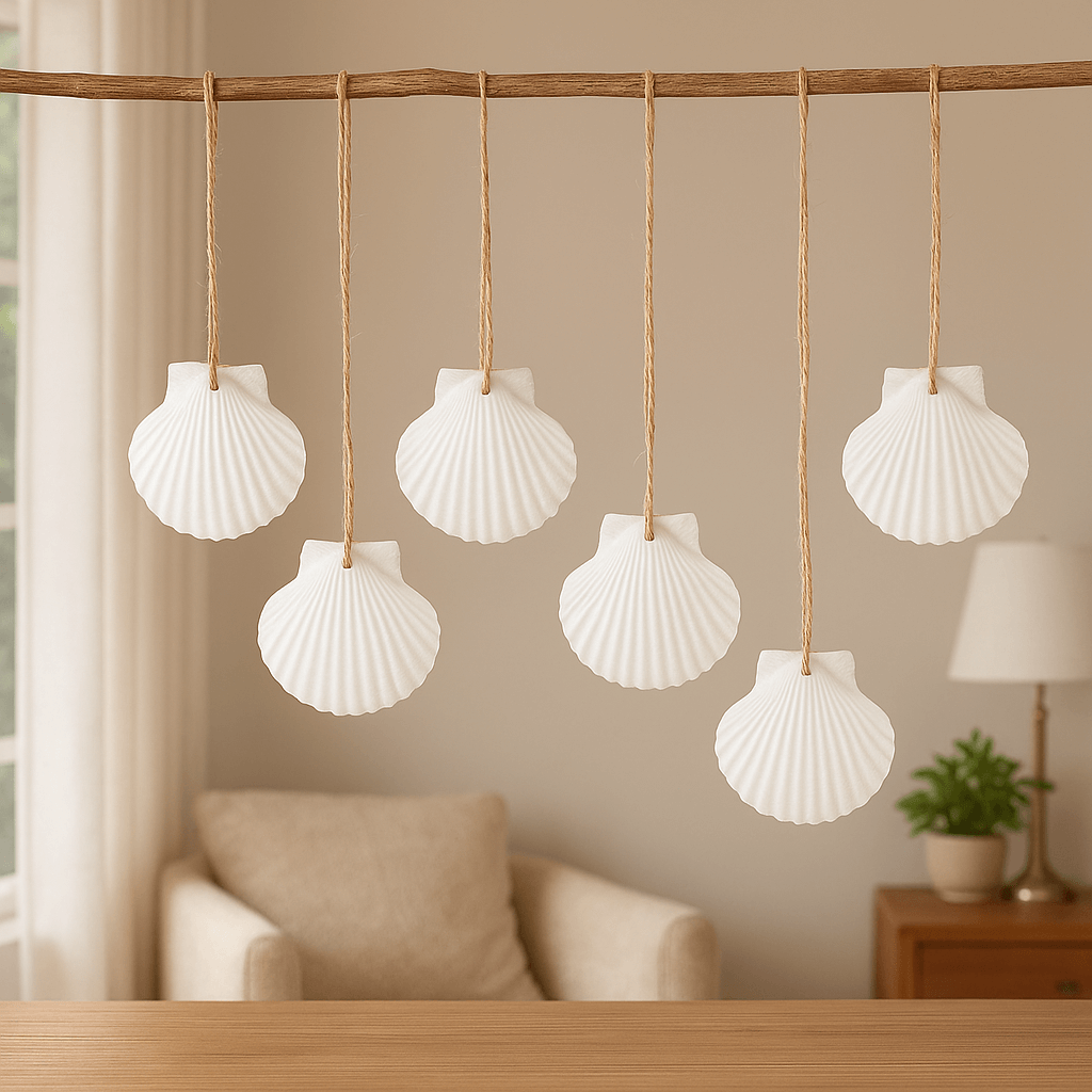 Natural scallop shell ornaments 16PCS for home decor-0