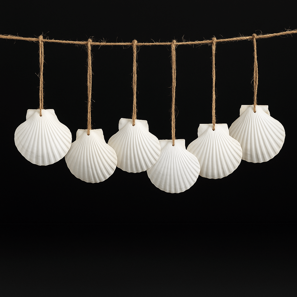 Natural scallop shell ornaments 16PCS for home decor-1