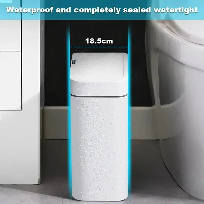 15L Smart Sensor Trash Can – Automatic Bagging, Battery-Powered (White)-3