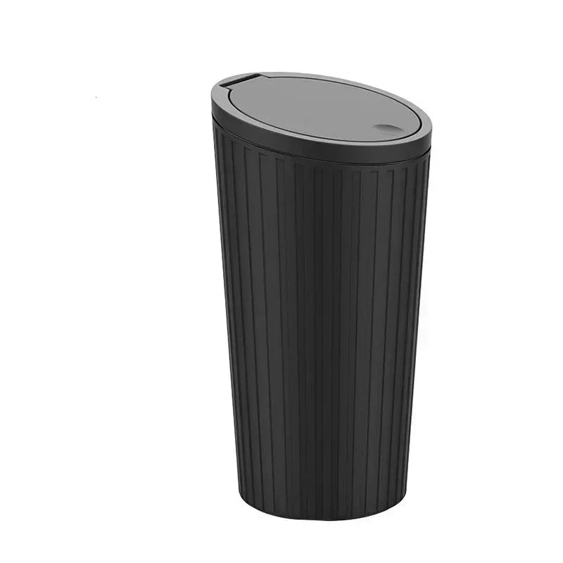 3Pcs Mini Car Trash Bin–Compact Auto Garbage Container Black-0