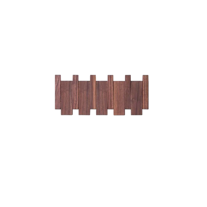 Wall-Mounted Black Walnut Coat Rack-0