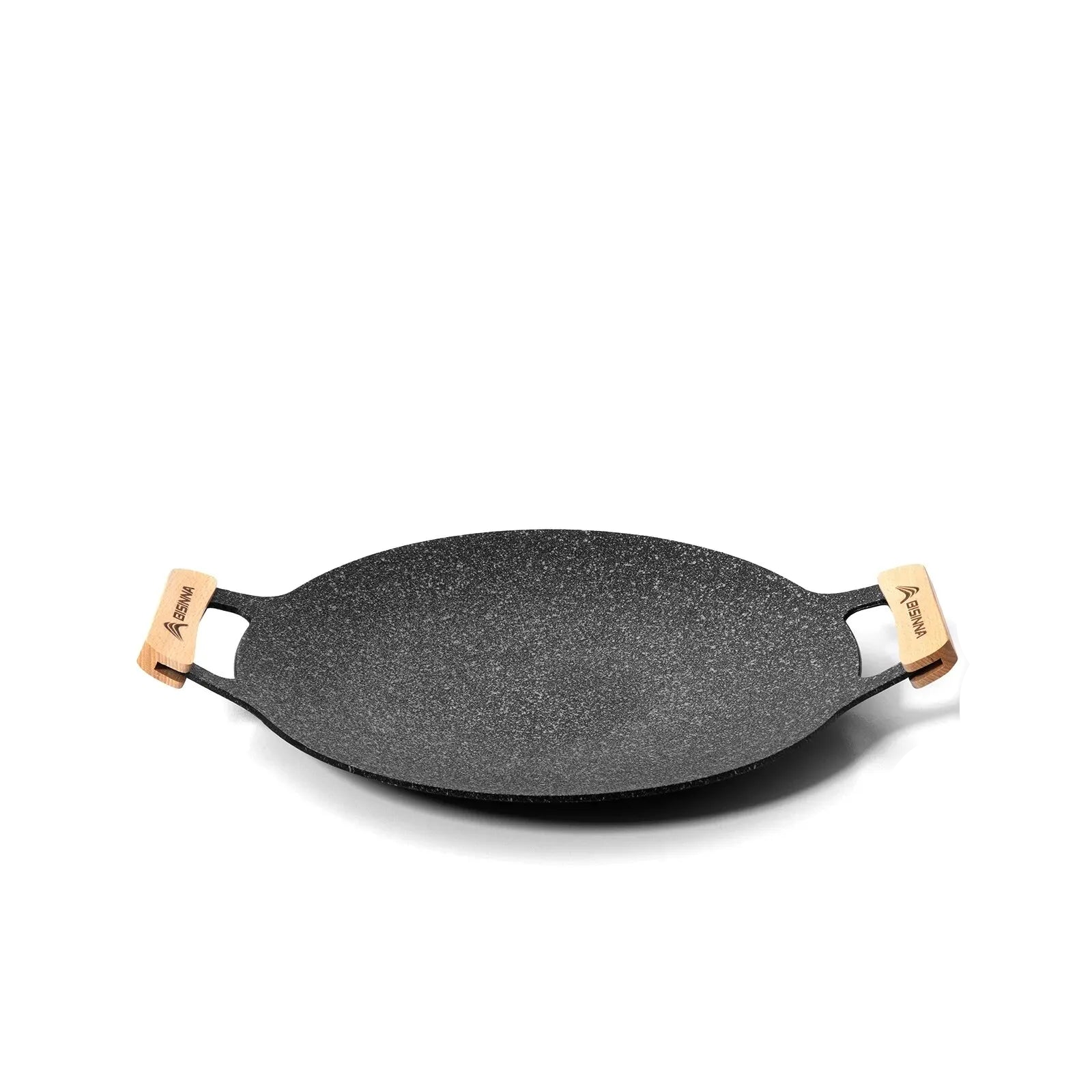 34CM Non-Stick Outdoor BBQ Grill Pan Roasting Plate Black-0