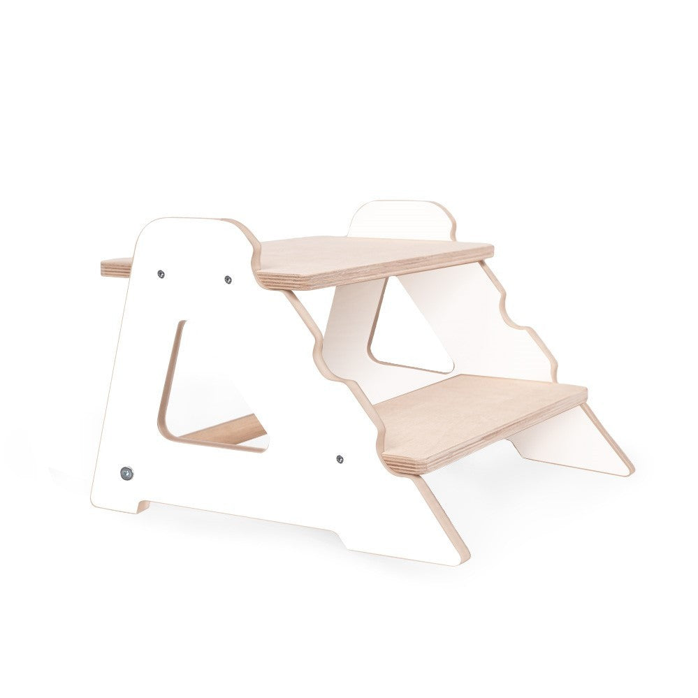 MAMOI® Children step | Bathroom stool toddler made of natural wood | Safe and versatile wooden step stool | Step kids bathroom | Step stool wooden | 100% ECO | Made in EU-0