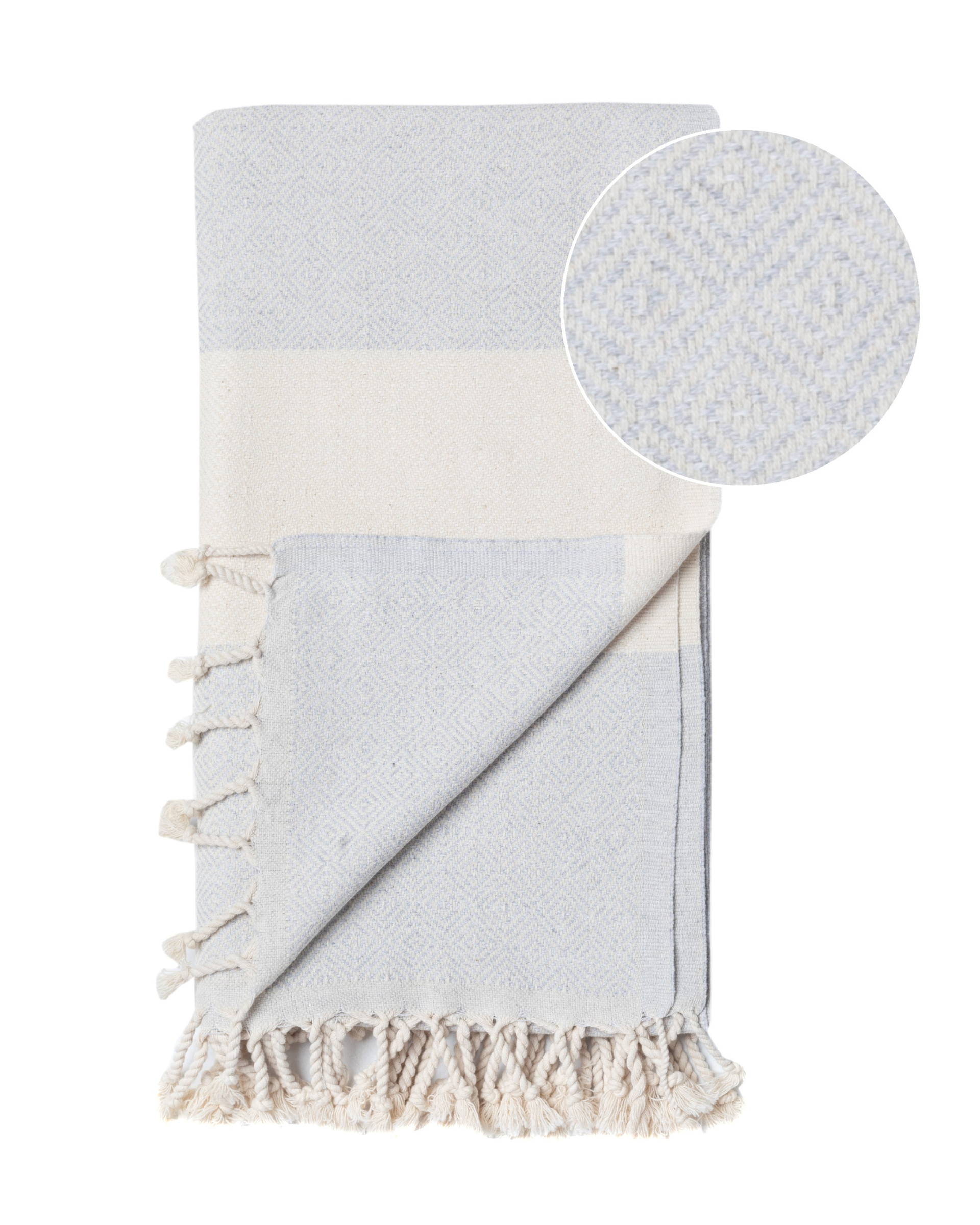 DIAMANT Hammam Hand & Hair Towel, Tea Towel - Grey-1