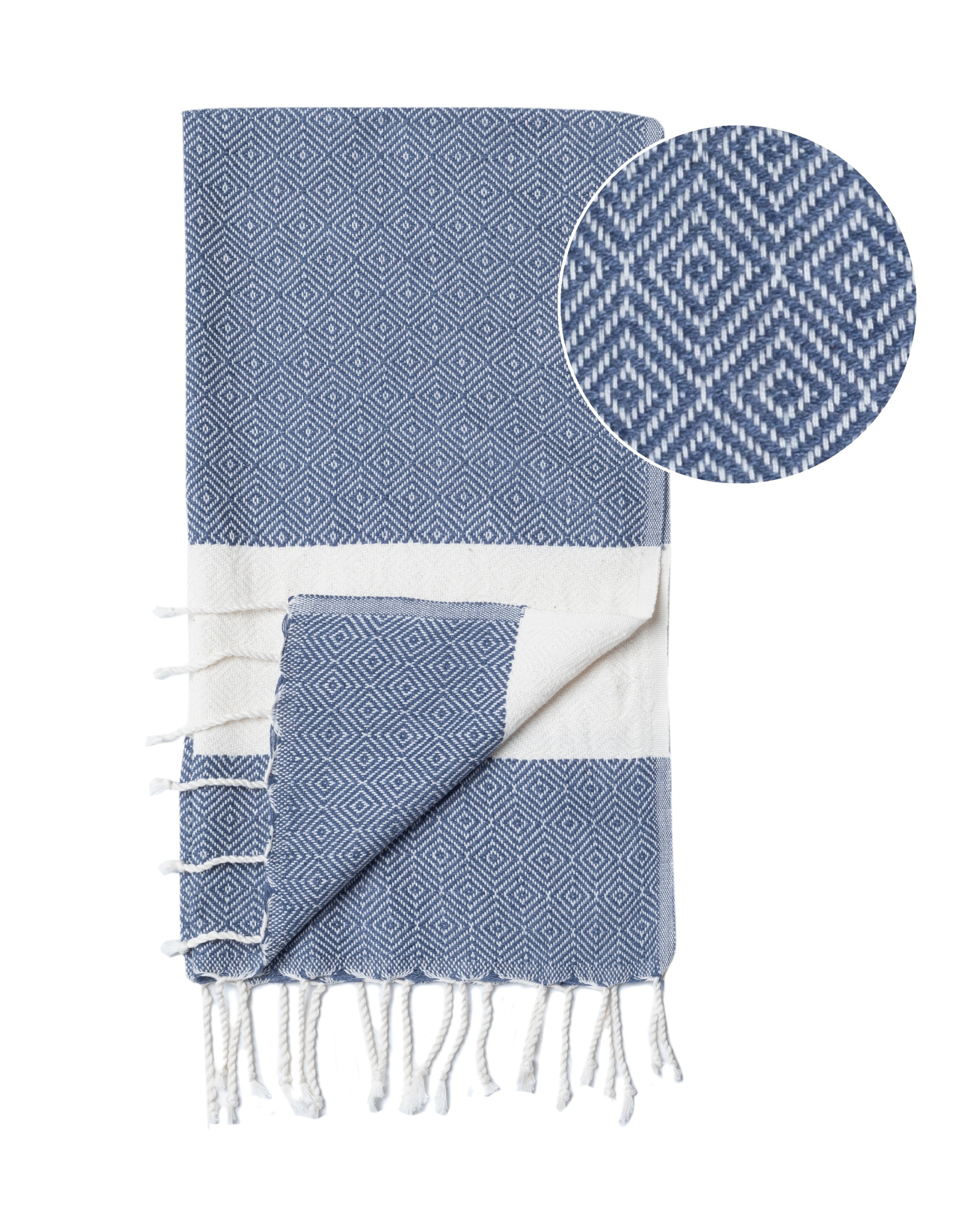 DIAMANT Hammam Hand & Hair Towel, Tea Towel - Blue-1