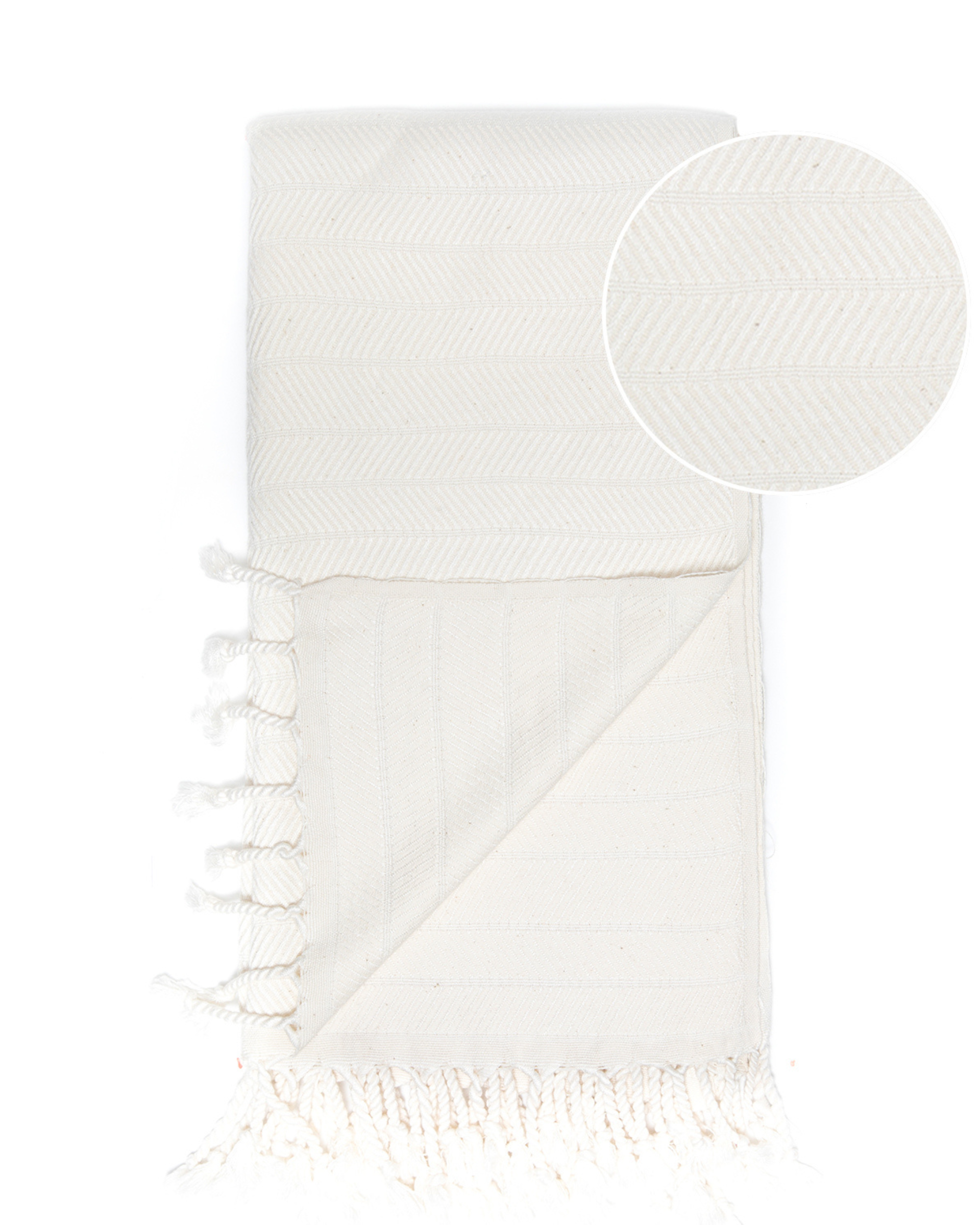 ILVA Turkish Hammam Towel, Spa & Sauna Towel / Made of Bamboo and Cotton - White-2