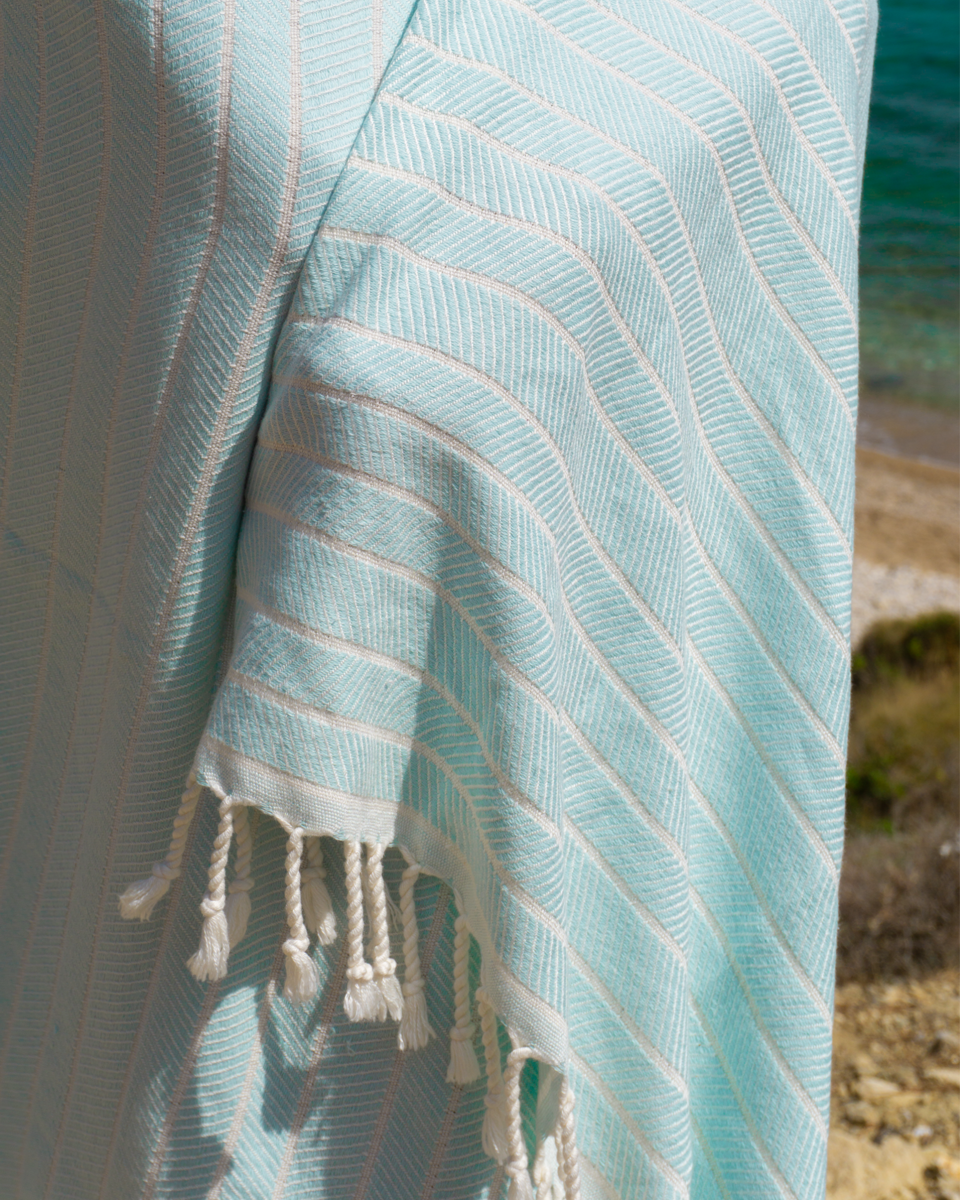 ILVA Turkish Hammam Towel, Spa & Sauna Towel / Made of Bamboo and Cotton - Mint-1