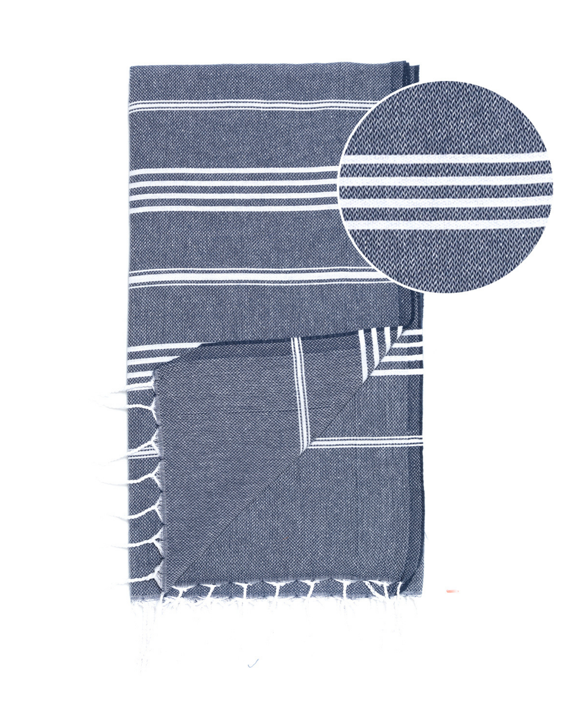 AMARA Hammam Beach Towel, Peshtemal, Made of Cotton - Dark Blue-2