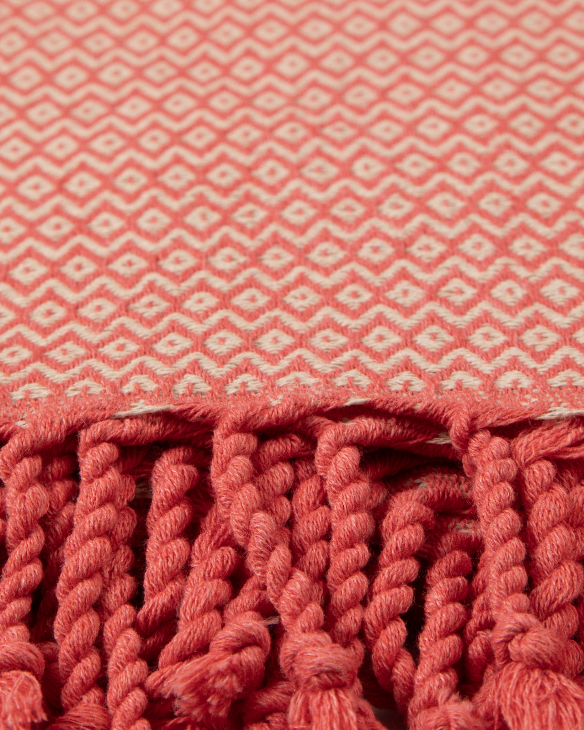 SAMOS Turkish Cotton Scarf Hammam Towel - Fuchsia / Beige-4
