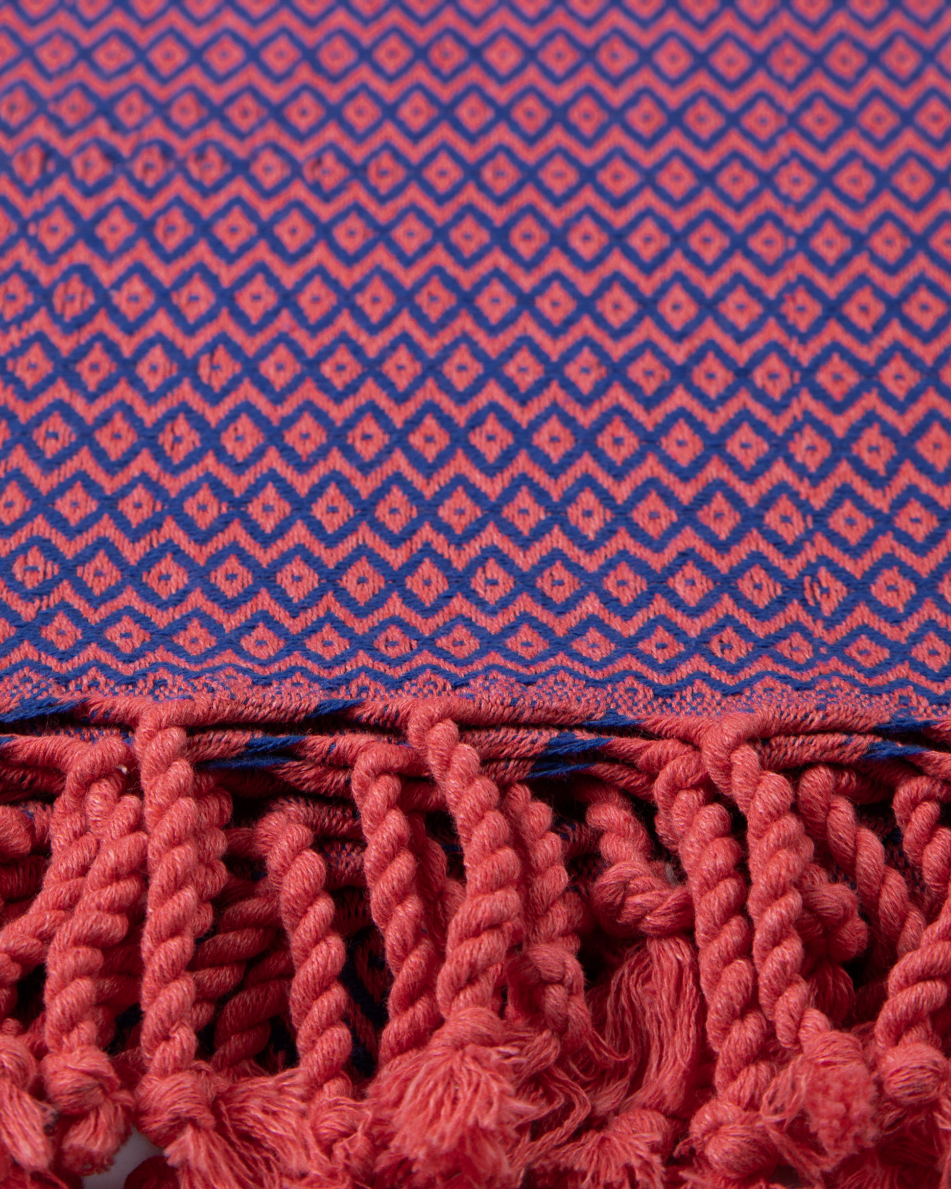 SAMOS Turkish Cotton Scarf Hammam Towel - Fuchsia / Blue-4