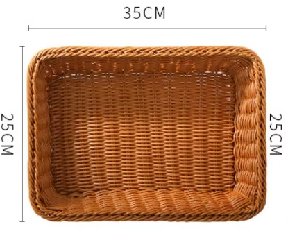 Faux Rattan Kitchen Storage and Fruit Basket-1