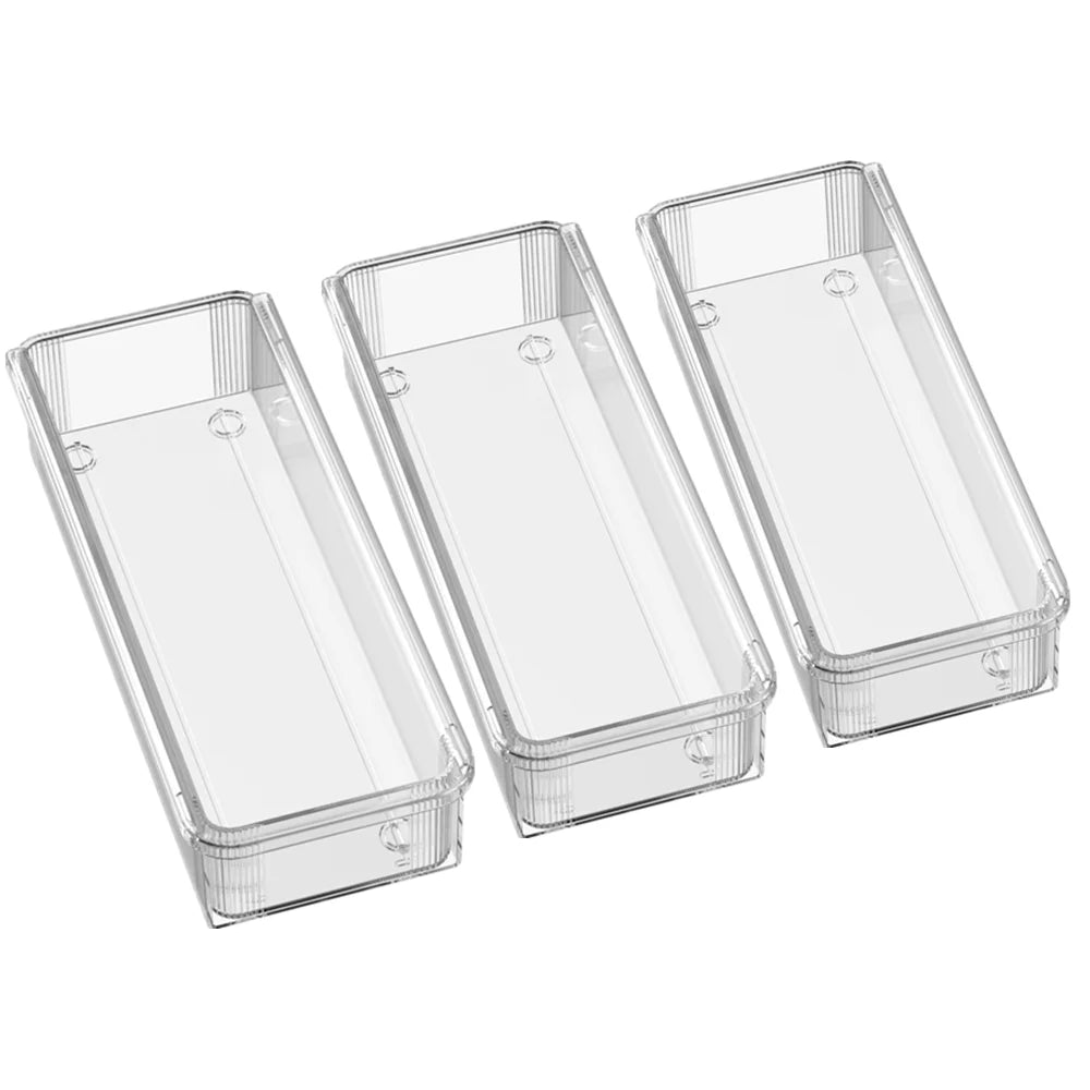 Transparent Drawer Organizer Boxes | Retractable Kitchen & Desk Storage Set-6