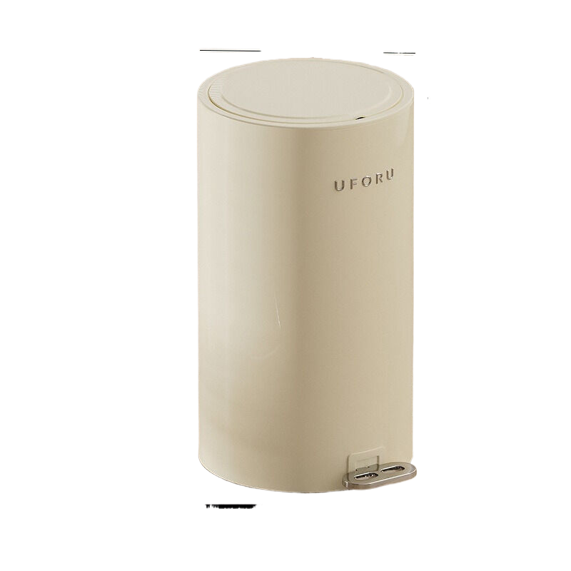 Milk white circular garbage bin 20L 23.8cm * 33.5cm-0