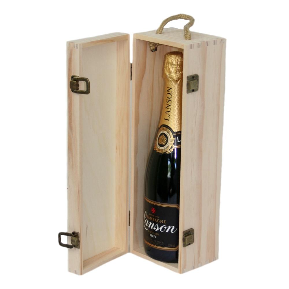 35cm Single Bottle Wooden Box-0