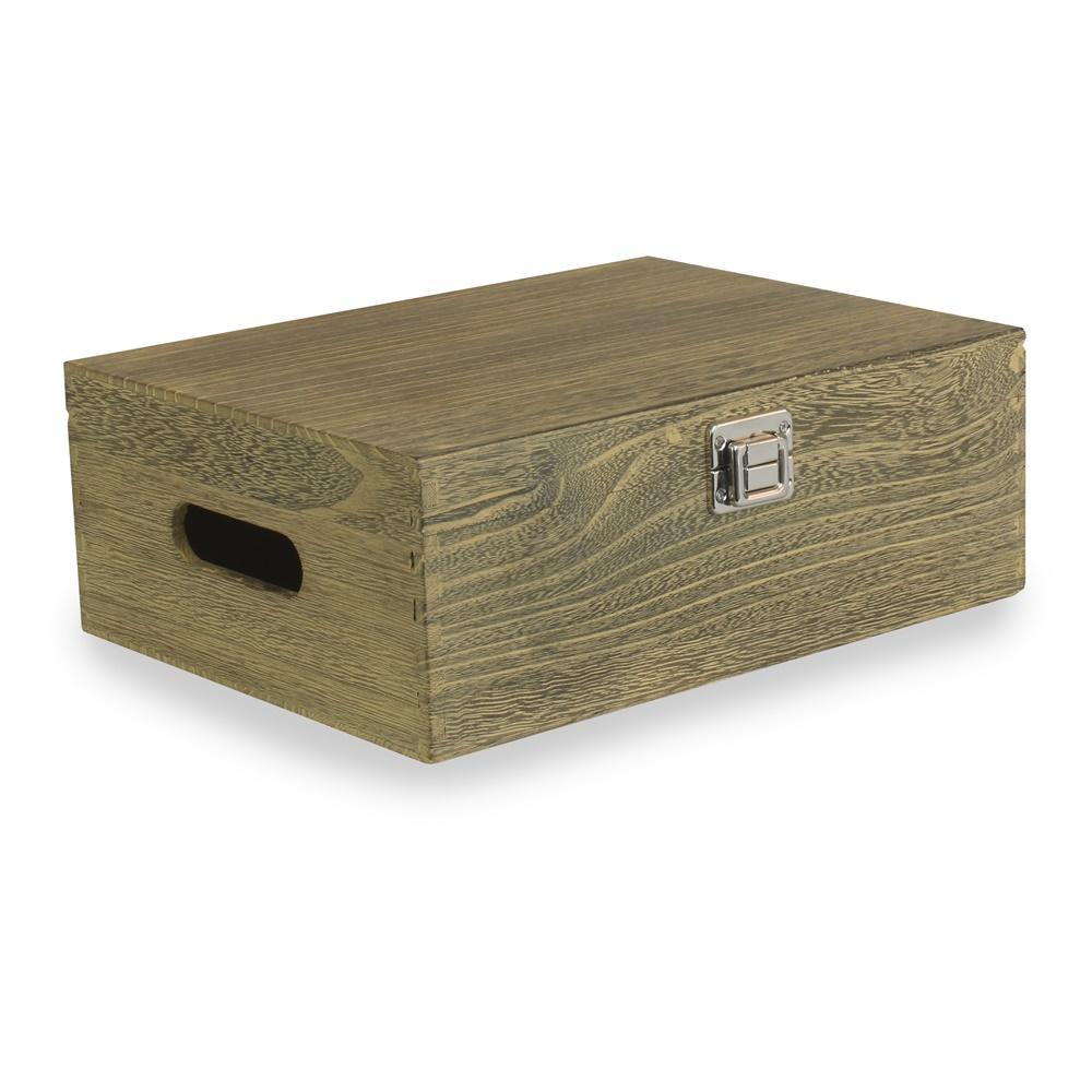 30cm Oak Effect Wooden Display Box-0