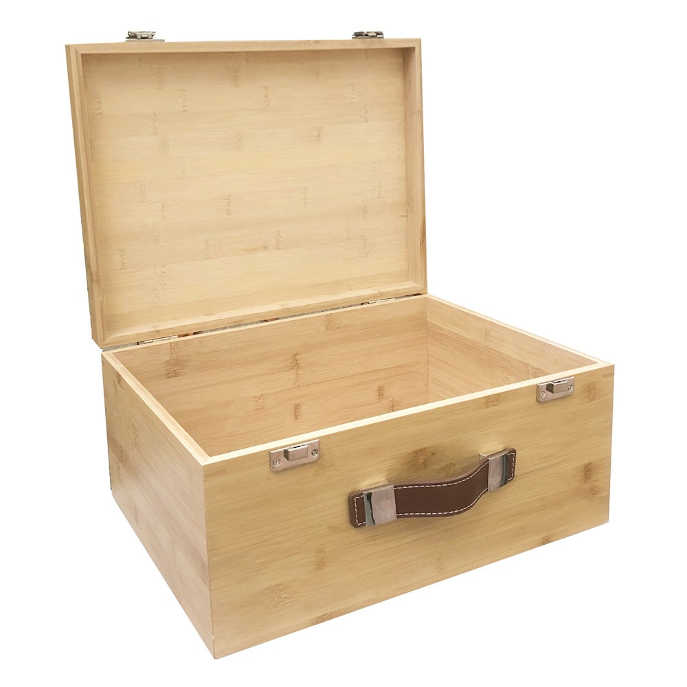 Large Bamboo Wooden Storage Box-0