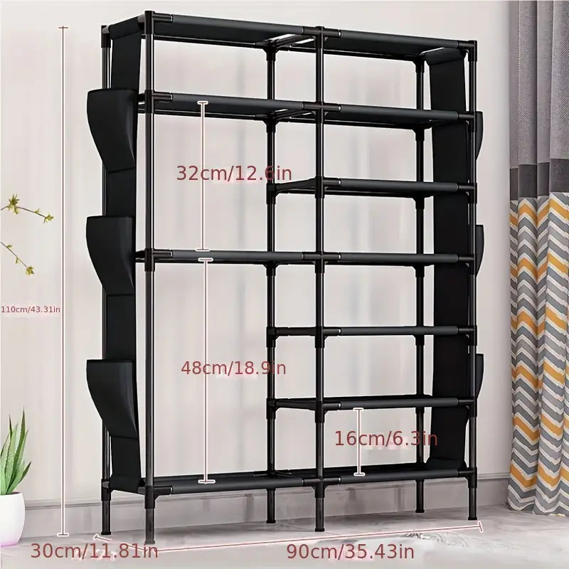 Vertical Space Saver: Floor-Standing Shoe Rack Solution-2