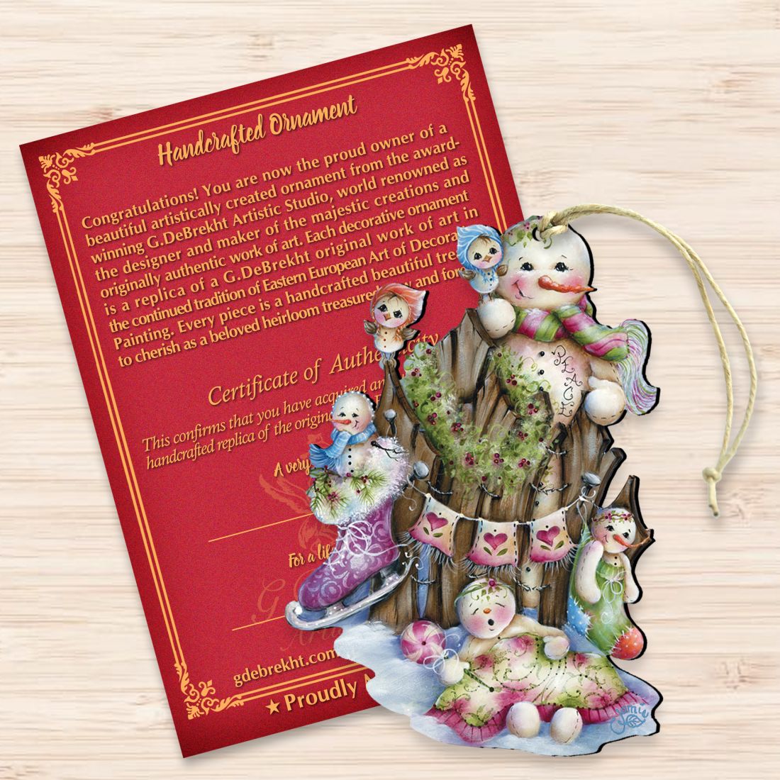 Christmas Time Wooden Ornaments by Jamie Mills-Price - Christmas Santa Snowman Decor - 8457502-3