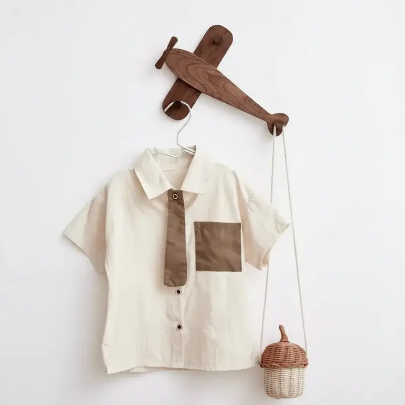 Airplane shaped coat rack for kids Wooden Wall Coat Hooks for Kids-2