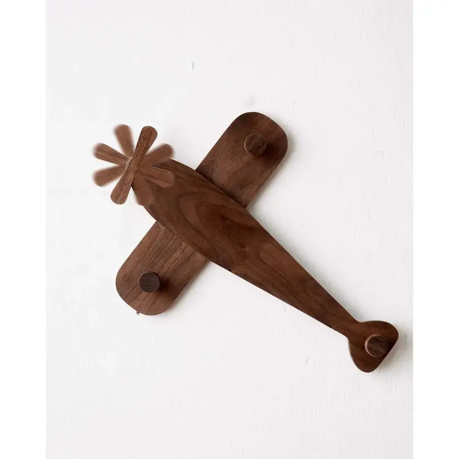 Airplane shaped coat rack for kids Wooden Wall Coat Hooks for Kids-4