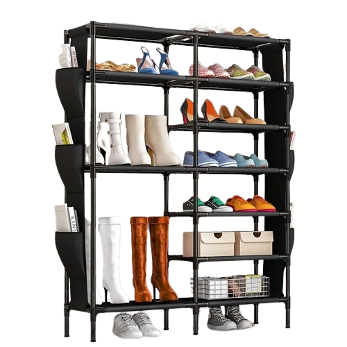 Vertical Space Saver: Floor-Standing Shoe Rack Solution-0