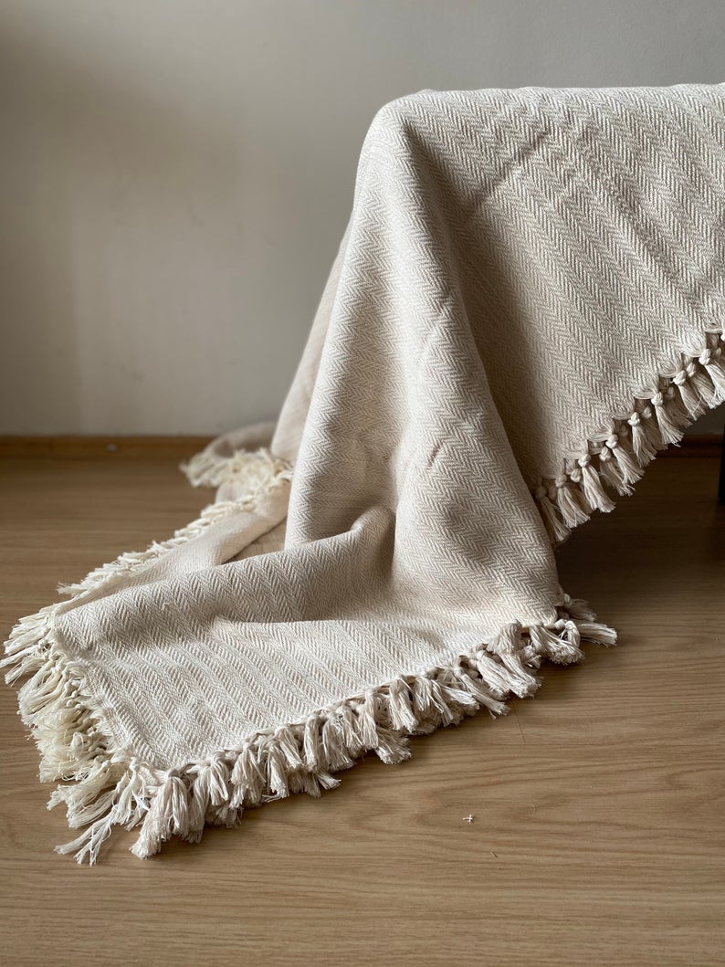 Handgewebte Decke 
