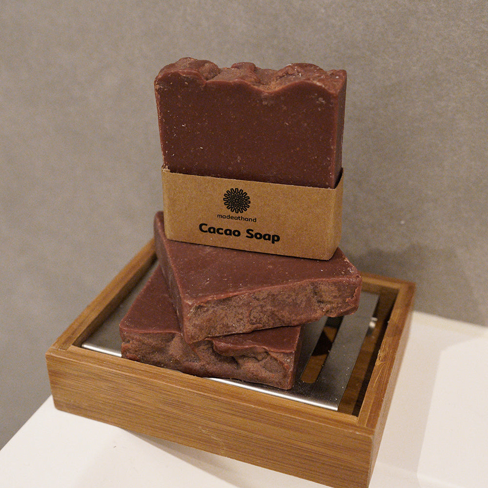 Goat Hair Bath Glove with  Cacao Soap-1
