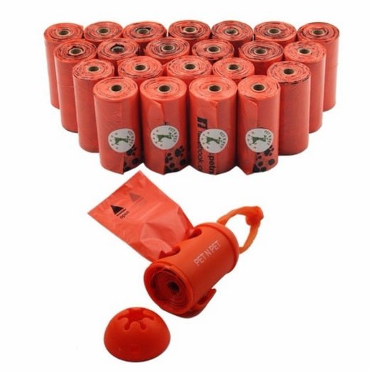 Dog Poop Bags Earth-Friendly 1080 Counts Large Orange Cat Waste Bags Unscented 60 Rolls (Refill Bags) Garbage Bag-2