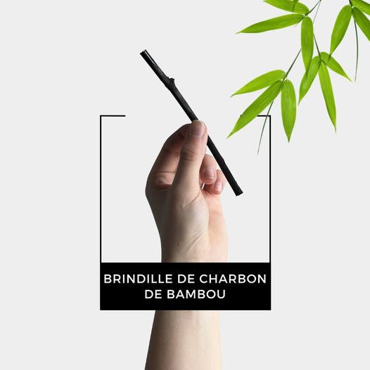 Carafe en verre 1L + 1 charbon de bambou-2