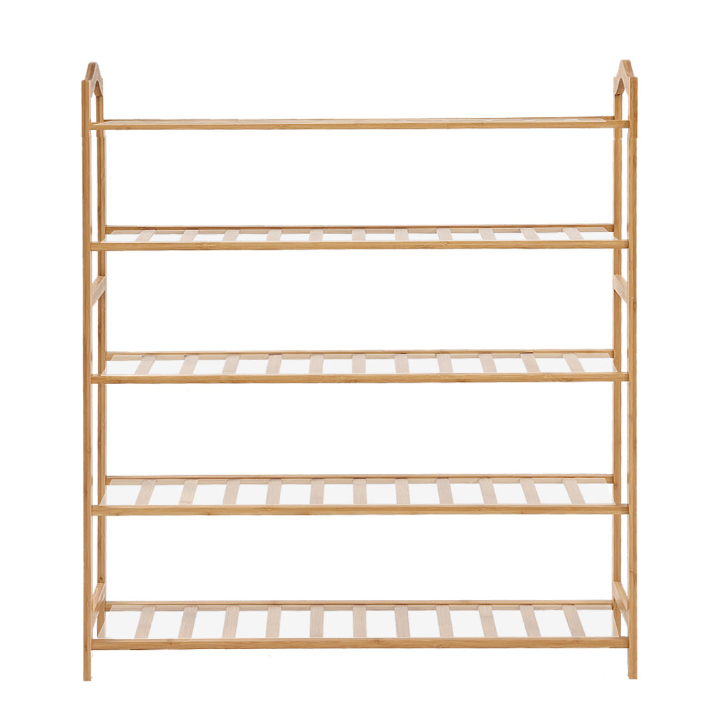 Levede Bamboo Shoe Rack Storage Wooden-0
