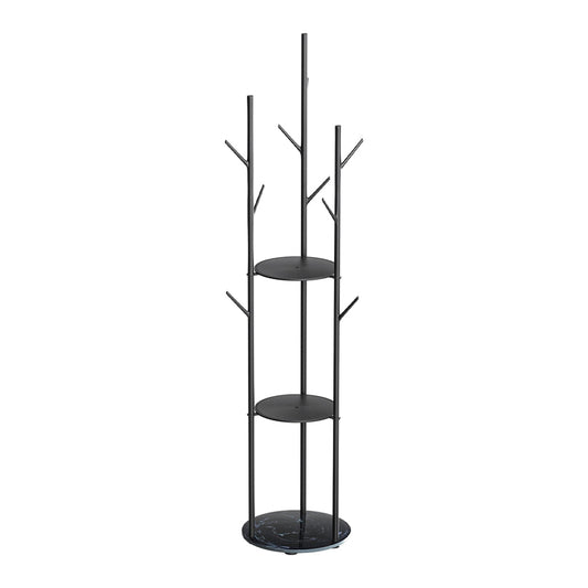 Levede Coat Rack Clothes Stand 8 Hook Organizer Black-0